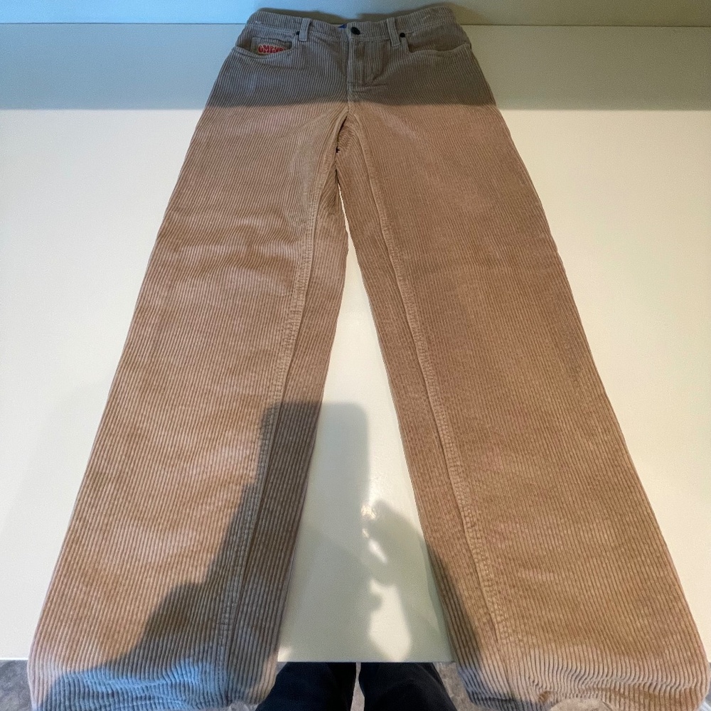 Empyre Kids Loose Fit Khaki Corduroy Skate Pants, Size 26